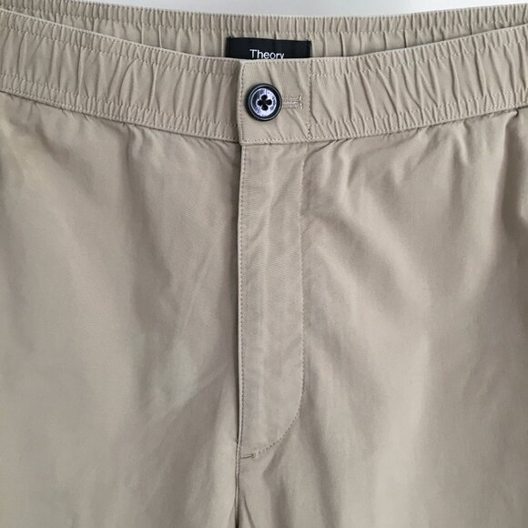 THEORY Beige MAYER Drawstring Waistband Slub Poplin Chinos Pant - Picture 5 of 10